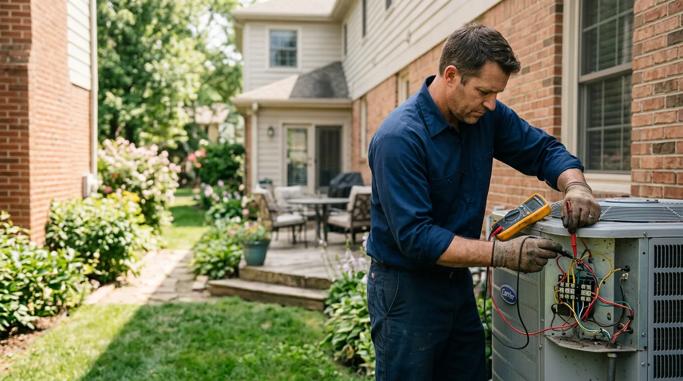 HVAC technician working near Utica, MN